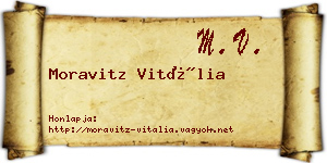 Moravitz Vitália névjegykártya
